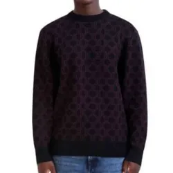 Áo Nỉ Sweater Nam Karl Lagerfeld Paris Logo Sweater LM4S4291 Màu Đen - Đỏ Size S