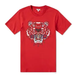 Áo Phông Kenzo Tiger Print Tshirt 5TS0504 186 Màu Đỏ Họa Tiết Size L