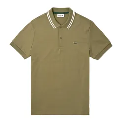 Áo Polo Nam Lacoste Regular Fit Pima Cotton DH5922 BMY Màu Xanh Khaki Size 3