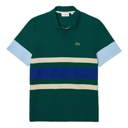 Áo Polo Nam Lacoste Heritage Slim Fit Colorblock Polo Shirt PH7682 19W Phối Màu Xanh Size 2