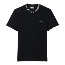 Áo Thun Nam Lacoste Jacquard Neck Pique TH7488 031 Regular Fit Tshirt Màu Đen Size 4
