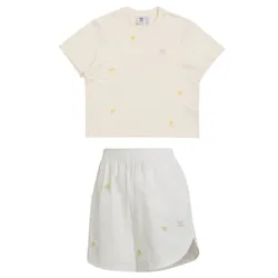 Bộ Quần Áo Cộc Tay Nữ Adidas HD2762-HD2767 Màu Trắng Kem Size S (Form Âu)
