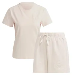 Bộ Quần Áo Cộc Tay Nữ Adidas IC6046-IC6064 Màu Hồng Nhạt Size M (Form Á)