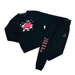 Bộ Quần Áo Nỉ Nam Nike Air Jordan Fleeced Cotton Blend Essentials Joggers Black Màu Đen Size S
