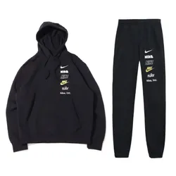 Bộ Quần Áo Nỉ Nam Nike Hoodie Club DX0784-010 / DX0796-010 Màu Đen Size  M (Form Á)