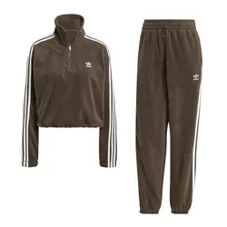 Bộ Thể Thao Nữ Adidas Adicolor Polar Fleece Tracksuit IW3164 IY7835 Màu Xanh Rêu (Form Á) Size XL