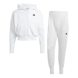 Bộ Thể Thao Nữ Adidas Hoodie Full Zip Z.N.E Sportswear IN5133/IN5140 Màu Trắng Size L (Form Á)