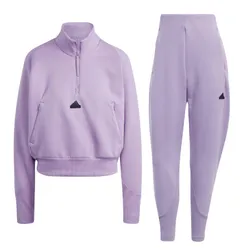 Bộ Thể Thao Nữ Adidas Z.N.E. Jacket + Pants IS3899 / IS4334 Màu Tím Size XL (Form Á)