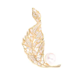 Cài Áo Nữ Meri Flying Leaf BR838 Màu Vàng
