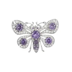 Cài Áo Nữ Meri Mystical Firefly BR817-T Màu Bạc Tím
