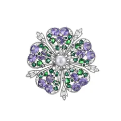 Cài Áo Nữ Meri Purple Symphony BR789 Màu Xanh Tím