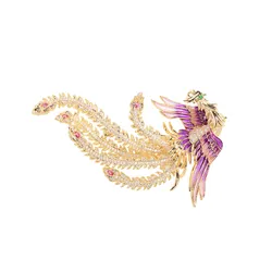 Cài Áo Nữ Meri Radiant Phoenix BR834 Màu Vàng Tím