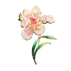 Cài Áo Nữ Meri Sparkling Petal BR836 Màu Vàng Hồng