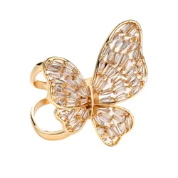 Cài Khăn Nữ Meri Dancing Butterfly BR814 Màu Vàng Trắng