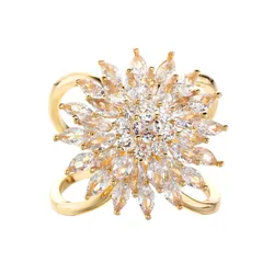 Cài Khăn Nữ Meri Sun Flower BR811 Màu Vàng Trắng