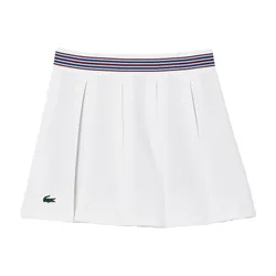 Chân Váy Xếp Ly Nữ Lacoste Women's Lined Piqué Tennis Skirt JF0990 51 001 Màu Trắng Size 38