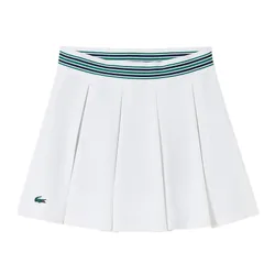 Chân Váy&nbsp;Xếp Ly Nữ Lacoste Women's Lined Piqué Tennis Skirt JF0990 - 3B7 Màu Trắng Size 34