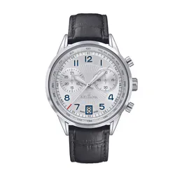 Đồng Hồ Nam Delbana Retro Chronograph 42mm Watch 41601.672.6.064 Màu Đen Phối Bạc