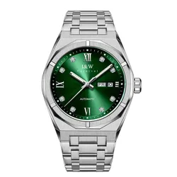 Đồng Hồ Nam I&W Carnival Automatic Watch IW751G-DT (IW751G14) Màu Bạc/Xanh Lá