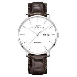 Đồng Hồ Nam I&W Carnival Automatic Watch IW8828G-DD (IW8828G7) Màu Nâu Trắng