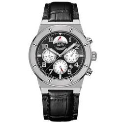 Đồng Hồ Nam I&W Carnival IW655G-DD (IW655G8) Automatic Màu Đen Bạc