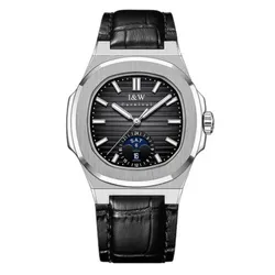 Đồng Hồ Nam I&W Carnival IW735GT-DD – Automatic (IW735GT10) Màu Bạc Đen