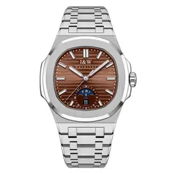 Đồng Hồ Nam I&W Carnival IW735GT-DT – Automatic (IW735GT25) Màu Nâu Bạc