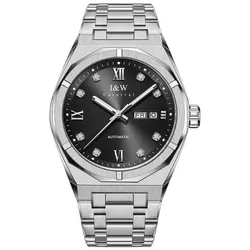 Đồng Hồ Nam I&W Carnival IW751G-DT – Automatic (IW751G2) Màu Đen Bạc