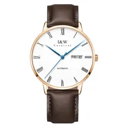 Đồng Hồ Nam I&W Carnival IW8861G-DD – Automatic (IW8861G10) Màu Nâu Vàng