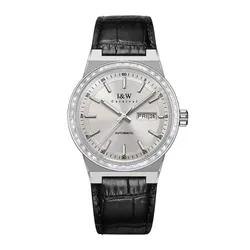 Đồng Hồ Nam I&W Carnival Leather Strap Automatic IW779G-DD (IW779G8) Màu Đen Phối Xám