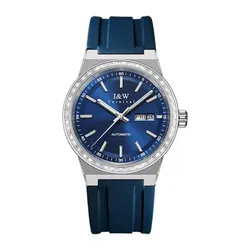 Đồng Hồ Nam I&W Carnival Silicon Strap Automatic IW779G-DS (IW779G10) Màu Xanh Navy Phối Bạc