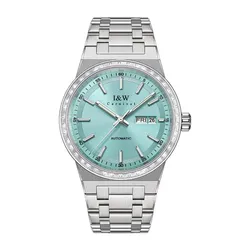 Đồng Hồ Nam I&W Carnival Steel Strap Automatic IW779G-DT (IW779G1) Màu Bạc Phối Xanh