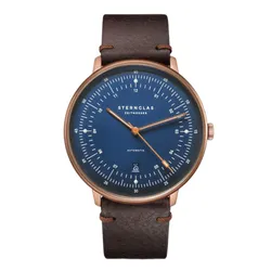Đồng Hồ Nam Sternglas Hamburg Automatik Darkblue Bronze S02-HH27-VI17 Màu Xanh/Nâu