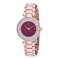 Đồng Hồ Nữ Christian Van Sant Dazzle Quartz Stainless Steel Strap CV1215 Màu Vàng Hồng