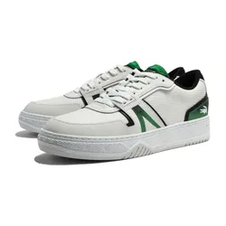 Giày Thể Thao Nam Lacoste L001 Leather Spray Print Trainers 45SMA0127 Màu Trắng Xanh Size 8.5