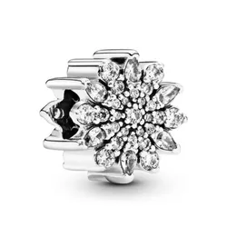Hạt Vòng Charm Pandora Retired Sterling Silver Ice Crystal Snowflake Charm with Clear Zirconia - 791764CZ Màu Bạc