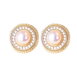 Khuyên Tai Nữ Kya Jewel Feminine Pearl PE33 Màu Vàng