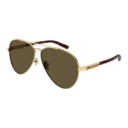 Kính Mát Nam Gucci GG1288SA 002 Màu Vàng Gold