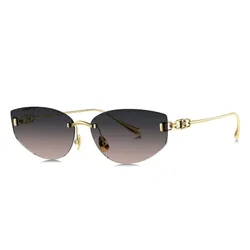Kính Mát Nữ Bolon Sunglasses BL7205 A63 Màu Xám/Gold