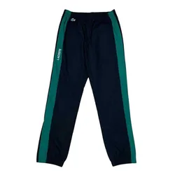 Quần Gió Nam Lacoste Contrast Side Panel Track Pants Màu Đen/Xanh Size 2