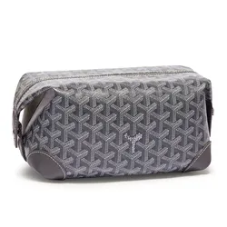 Túi Cầm Tay Goyard Bowling 25 Toiletry Bag BOWLIN025TY51CL51P Grey Màu Xám