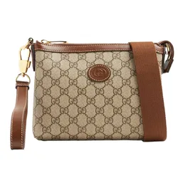 Túi Cầm Tay Gucci GG Canvas Messenger Bag 76002192THG 8563 Màu Beige
