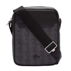 Túi Đeo Chéo Nam Lacoste The Blend Monogram Canvas Bag NH3653 Màu Đen