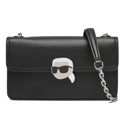 Túi Đeo Chéo Nữ Karl Lagerfeld Logo KL24001002 Black Màu Đen