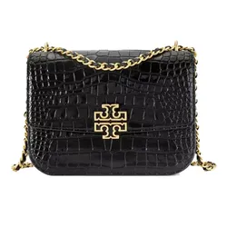 Túi Đeo Chéo Nữ Tory Burch Britten Embossed Small Adjustable Shoulder 141029 Màu Đen