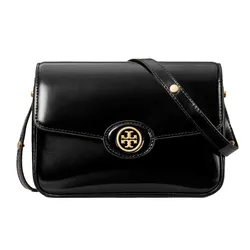 Túi Đeo Chéo Nữ Tory Burch Robinson Spazzolato Shoulder Crossbody Bag Black Màu Đen