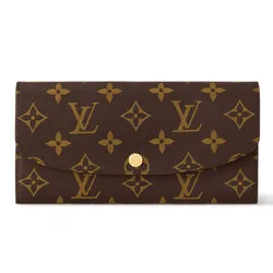 Ví Nữ Louis Vuitton LV Emilie Monogram Emilie Wallet Brown M60697 Màu Nâu Đen