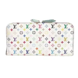 Ví Nữ Louis Vuitton LV Monogram Multicolor Wallet Ansolite Anise M93753 Màu Trắng Họa Tiết