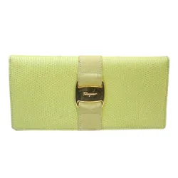 Ví Nữ Salvatore Ferragamo Continental Bifold Wallet On Chain Crossbody Woc Vara Bow Green Màu Xanh Lá