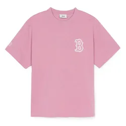 Áo Phông MLB Basic Street Logo Over Fit Tshirt Boston Red Sox 3ATSB0353-43PKP Màu Hồng